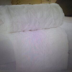 Soft plush throw blanket cover for bed, sofa couch contemporary solid color NWT